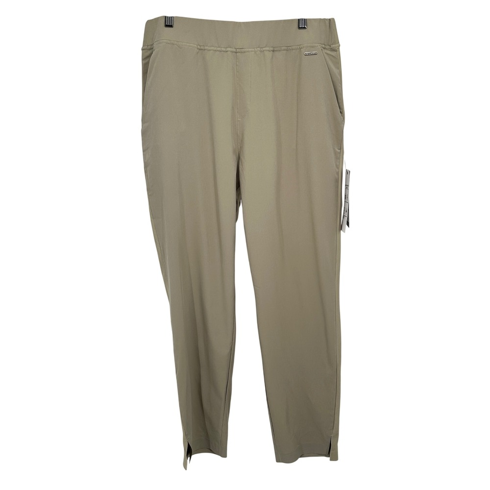 Glyder Balanced Life 7/8 Trouser XL Linen Beige Activewear Stretch Pants New Tag